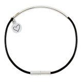 Thoughts of You Card Bracelet Black/Silver