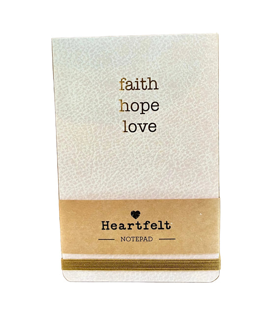 Faith Hope Love Coptic Notepad