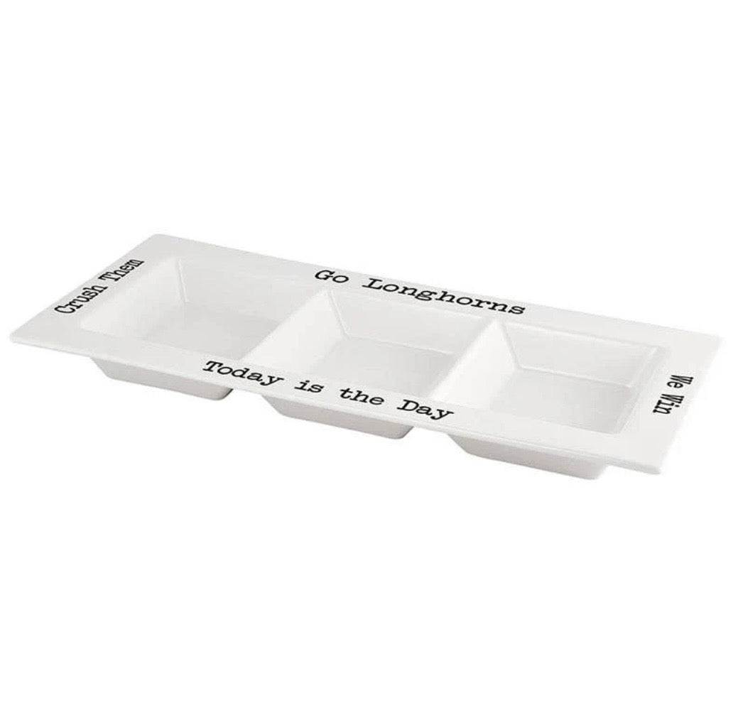 UT Longhorns Condiment Serving Platter - Texas Fan Tailgate Gift