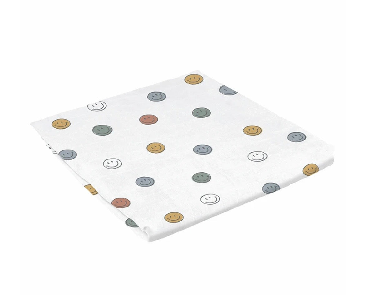 Smiley Face Swaddle Blanket