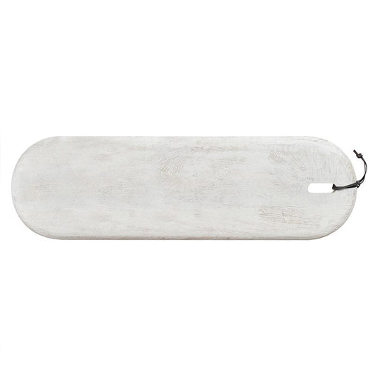 Long Charcuterie Board: Whitewashed