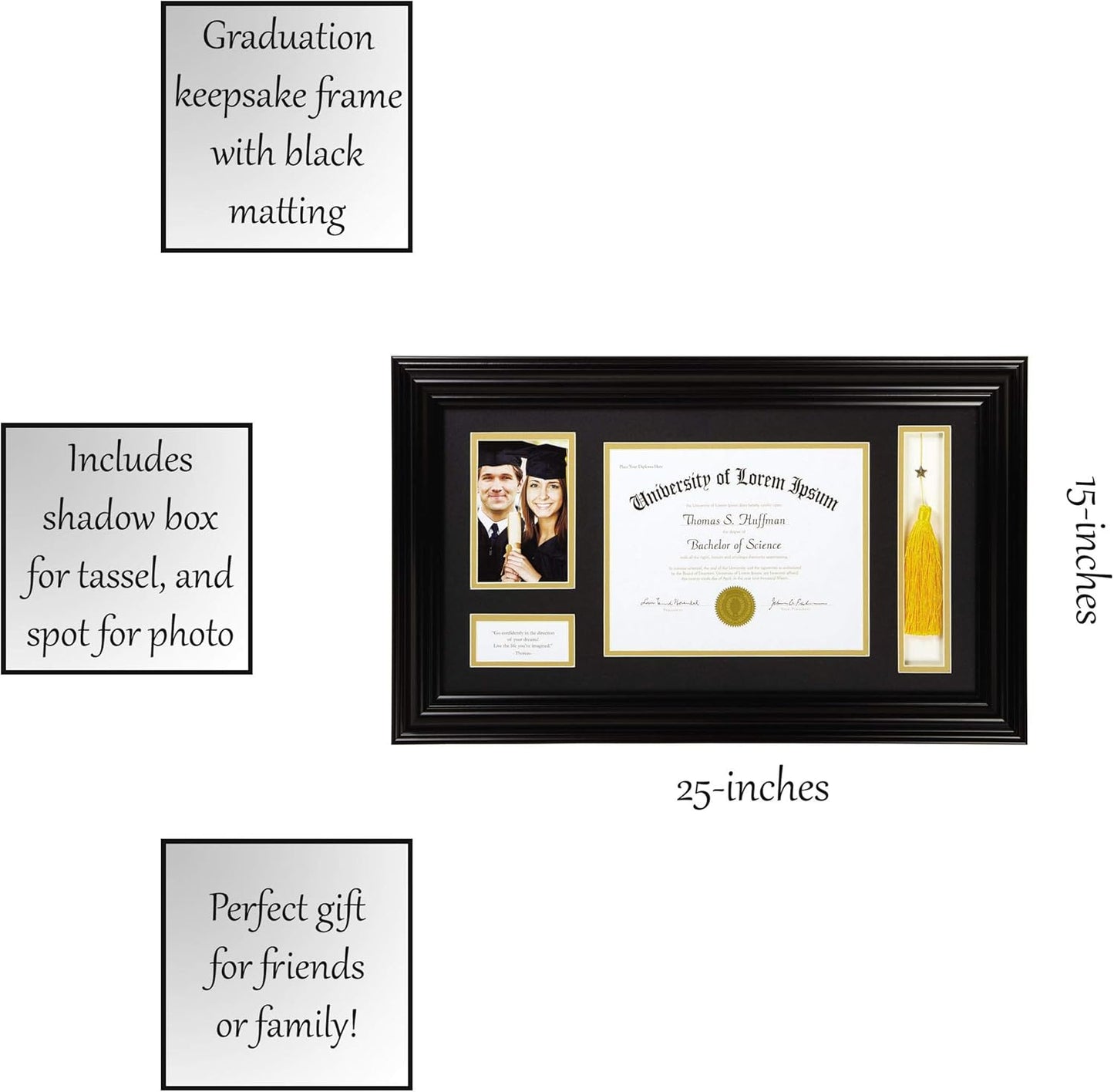 Thoreau Graduation Diploma & Tassle Frame