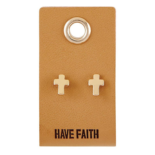 Have Faith Cross Earrings