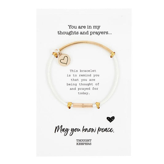 Thoughts of You Card Bracelet White/Gold
