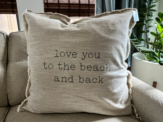 Love You To The Beach Pillow