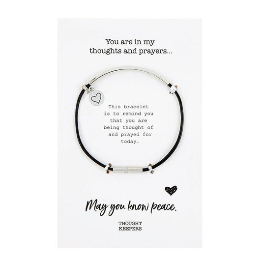 Thoughts of You Card Bracelet Black/Silver