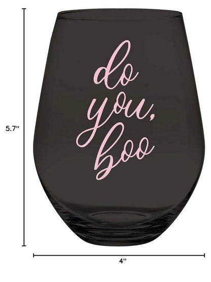 Do You Boo Whole Bottle Wine Glass - Funny Oversized Wine Gift