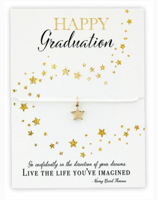 Charm Card Graduation White