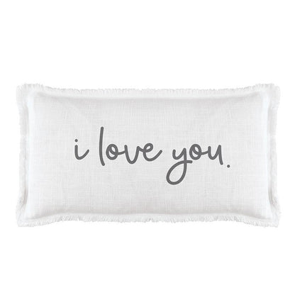 I Love You Decorative Lumbar Pillow - Romantic Home Decor Gift