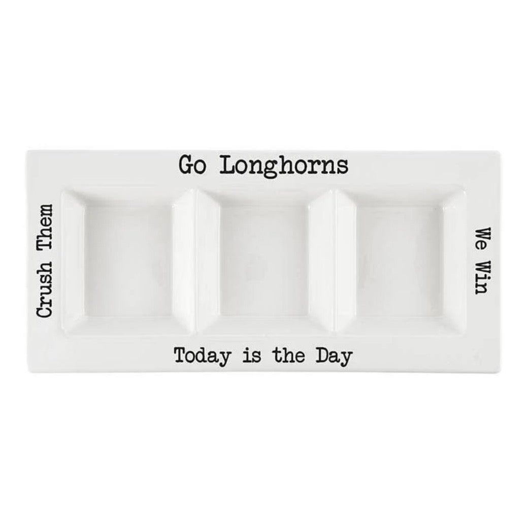 UT Longhorns Condiment Serving Platter - Texas Fan Tailgate Gift