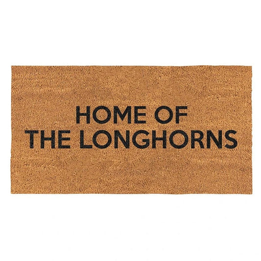 Home of the Longhorns Doormat - Texas Longhorns Welcome Mat for Front Door