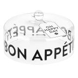 Bon Appetit Glass Dessert Dome Set - Elegant Entertaining Kitchen Gift