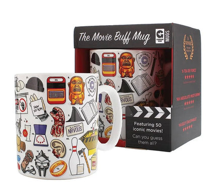 Movie Buff Trivia Game Coffee Mug - Fun Gift for Movie Lovers