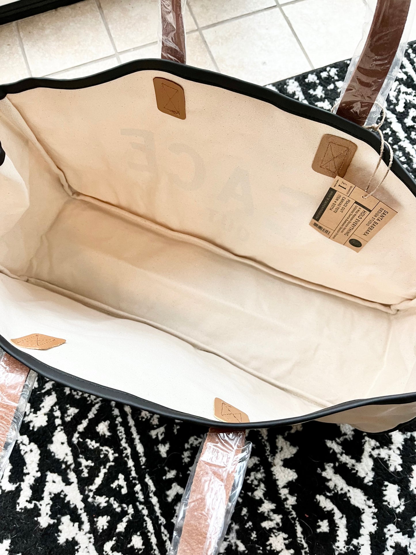Peace Out Large Canvas Tote