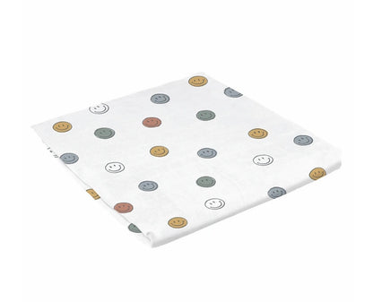 Smiley Face Soft Baby Swaddle Blanket - Cute Baby Shower Gift