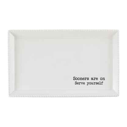 Oklahoma Sooners OU Ceramic Serving Platter - College Fan Tailgate Gift