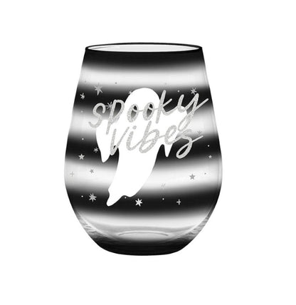 Spooky Vibes Whole Bottle Wine Glass - Funny Halloween Gift