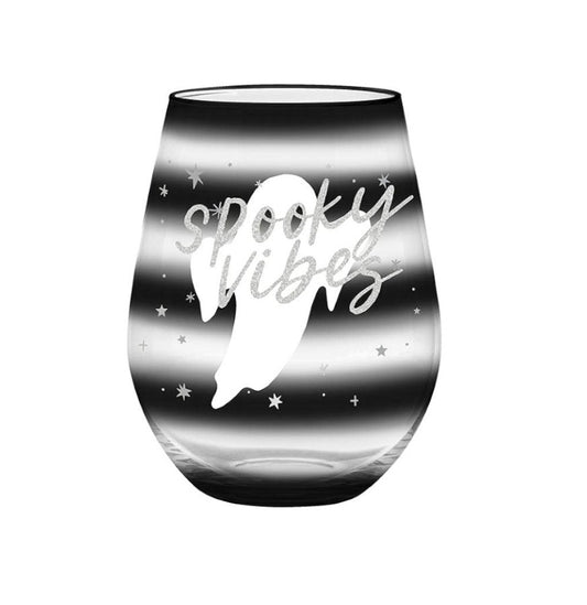 Spooky Vibes Whole Bottle Wine Glass - Funny Halloween Gift