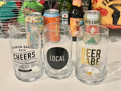 Beer Babe Beer Can Glass - Funny Gift for Women Who Love Beer
