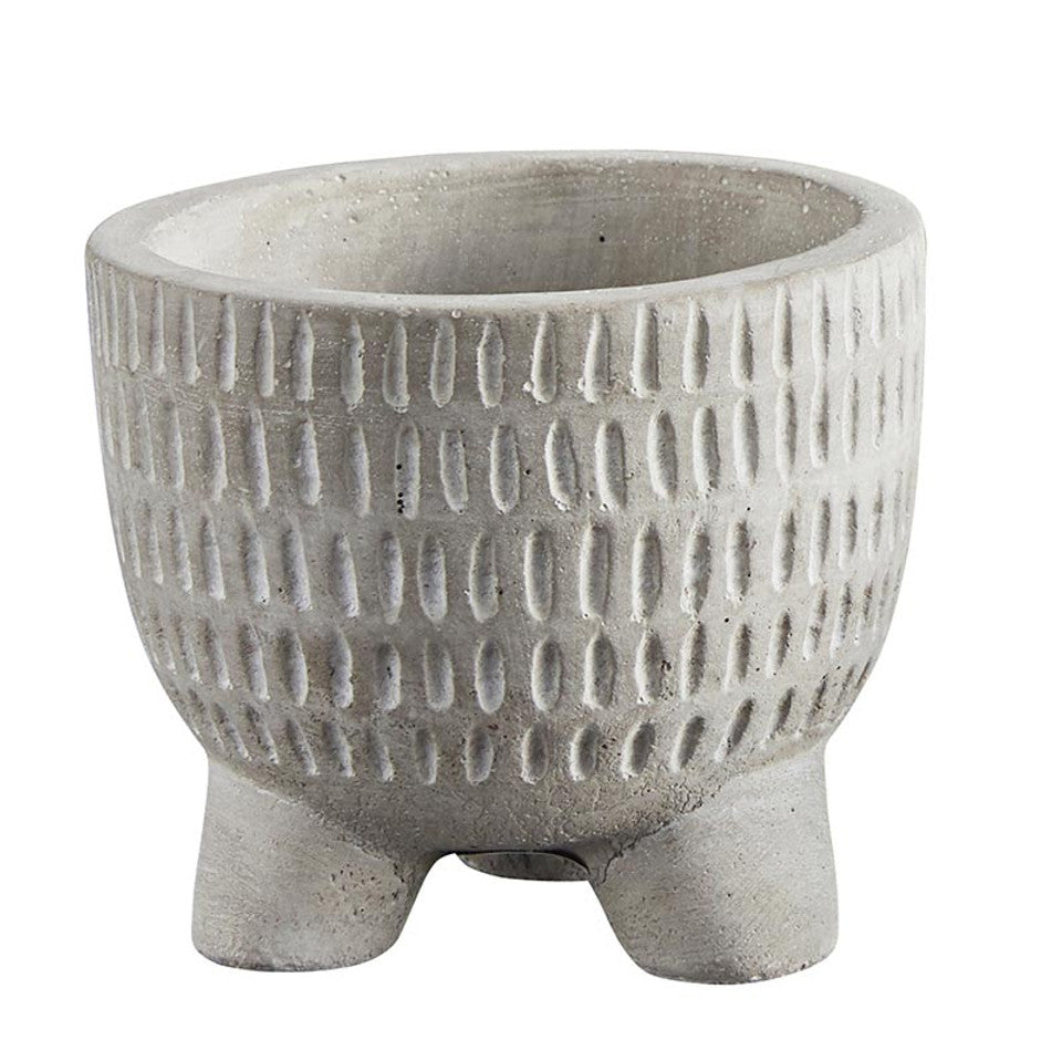 Notches Countertop Cement Pot