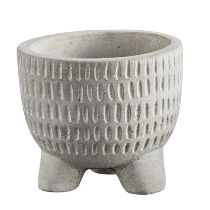 Notches Countertop Cement Succulent Pot - Modern Home Decor Gift