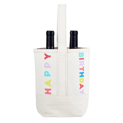 Happy Birthday Wine Tote Bag - Cute Birthday Gift for Wine Lovers