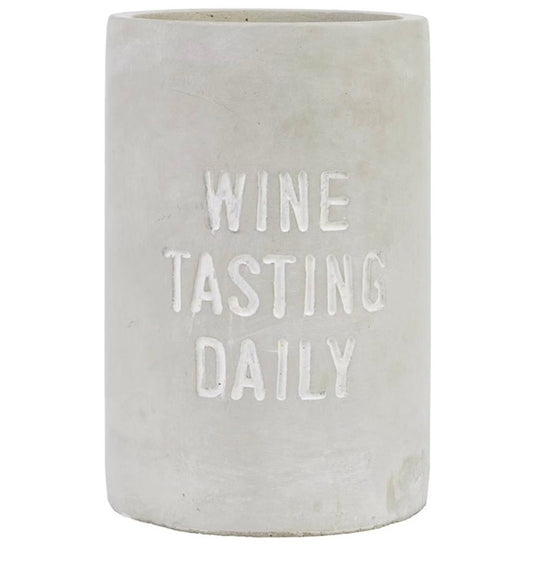 Wine Chiller Bucket Modern Cement | "Wine Tasting Daily" Wine Bottle Cooler